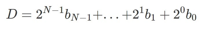 Formula binary ke decimal